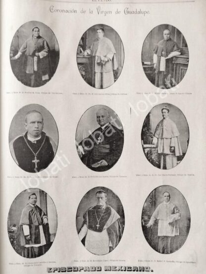 CARTEL ANTIGUO ORIGINAL DE TODOS LOS OBISPOS MEXICANOS DE 1895 / RLG - Image 4