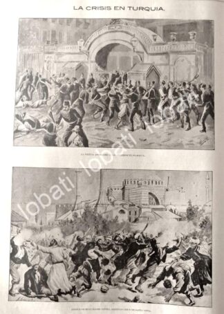 CARTEL ANTIGUO ORIGINAL DE EL GENOCIDIO ARMENIO EN TURQUIA 1895 / PLT