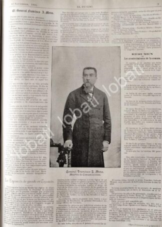 CARTEL ANTIGUO ORIGINAL DE GENERAL. FRANCISCO Z. MENA NOMBRADO MINISTRO DE COMUNICACIONES 1895 / PLT