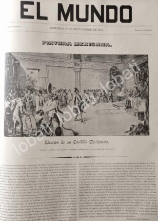 PORTADA ANTIGUA ORIGINAL  1895 CON PINTURA DE JOAQUIN RAMIREZ