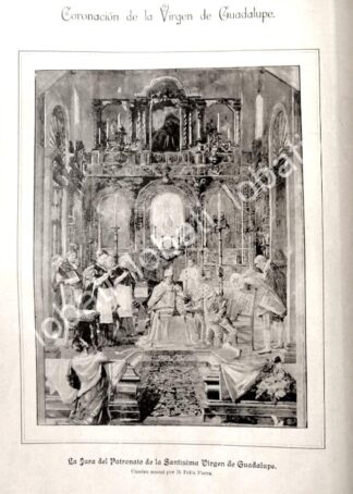 GRABADO ANTIGUO 1895 CORONACION DE LA VIRGEN. POR: FELIX PARRA /RLG