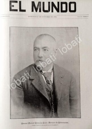 PORTADA ANTIGUA ORIGINAL  1895 GENERAL. MANUEL GONZALEZ COSIO /PLT