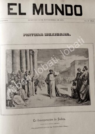 PORTADA ANTIGUA ORIGINAL  1895 PINTURA DE GONZALO CARRASCO /ARTE SACRO