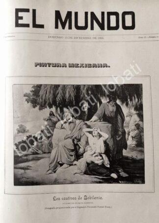 PORTADA ANTIGUA ORIGINAL  1895 PINTURA DE JOAQUIN RAMIREZ / ARTE SACRO