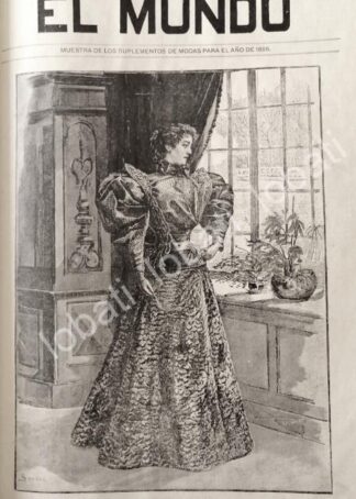 CARTEL ANTIGUO ORIGINAL DE PORTADA & GRABADO ANTIGUO1896 POR: A. SANDOZ TRAJE DE FELPA.