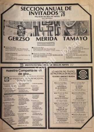 CARTEL ANTIGUO ORIGINAL DE INBA. SECCION ANUAL DE INVITADOS 1978 Y OTROS