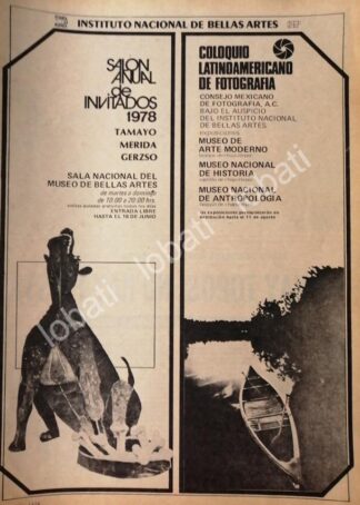 CARTEL ANTIGUO ORIGINAL DE INBA. COLOQUIO LATINOAMERICANO DE FOTOGRAFIA 1978 Y MAS