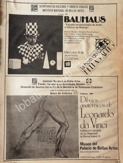CARTEL ANTIGUO ORIGINAL DE INBA Y COLECCION DE LA REINA ISABEL II 1981 / BAUHAUS