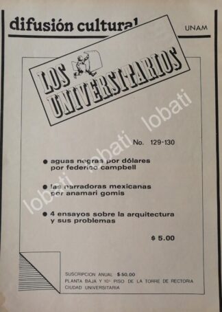 CARTEL ANTIGUO ORIGINAL DE PUBLICIDAD DE LA REVISTA LOS UNIVERSITARIOS 1978 UNAM
