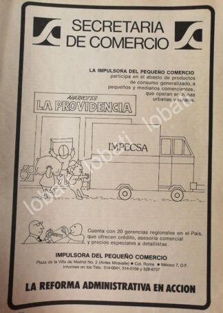 CARTEL ANTIGUO ORIGINAL DE SECRETARIA DE COMERCIO 1981 IMPECSA /25