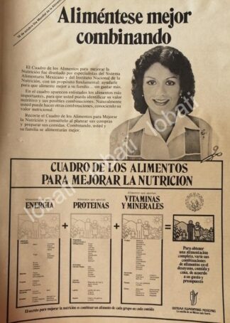 CARTEL ANTIGUO ORIGINAL DE AFICHE DEL SISTEMA ALIMENTARIO MEXICANO 1981 /12