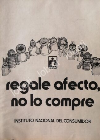 CARTEL ANTIGUO ORIGINAL DE INSTITUTO NACIONAL DEL CONSUMIDOR ( PROFECO) 1980 /6