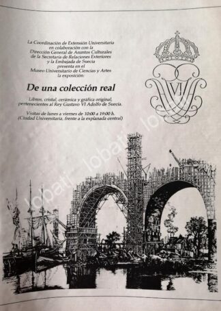 CARTEL ANTIGUO ORIGINAL DE EXPOSICION DE LA COLECCION DEL REY GUSTAVO VI DE SUECIA 1981 /RARO
