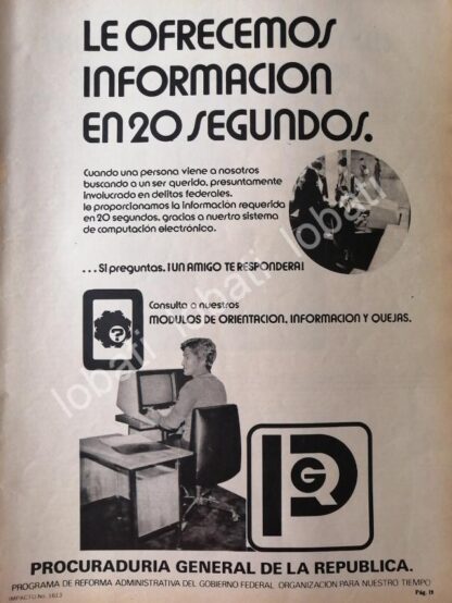 CARTEL ANTIGUO ORIGINAL DE PGR. PROCURADURIA FEDERAL DE LA REPUBLICA 1981 /48