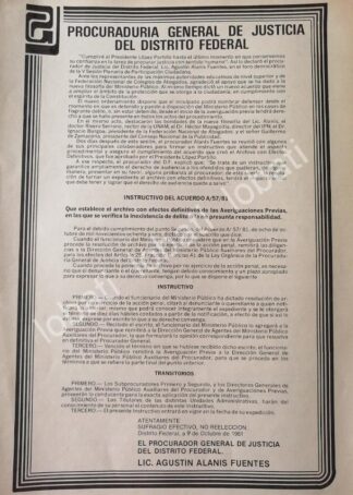 CARTEL ANTIGUO ORIGINAL DE CIRCULAR PROCURADURIA GENERAL DE JUSTICIA D.F. 1981 /56
