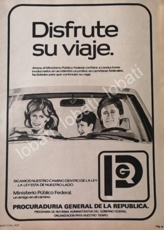 CARTEL ANTIGUO ORIGINAL DE PGR. PROCURADURIA GENERAL DE LA REPUBLICA 1981 /52