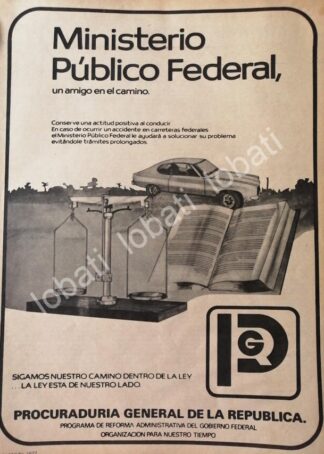 CARTEL ANTIGUO ORIGINAL DE PGR. PROCURADURIA GENERAL DE LA REPUBLICA 1981 /49