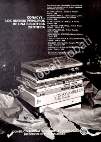 CARTEL ANTIGUO ORIGINAL DE PUBLICIDAD ANTIGUA DE CONACYT 1981 /65