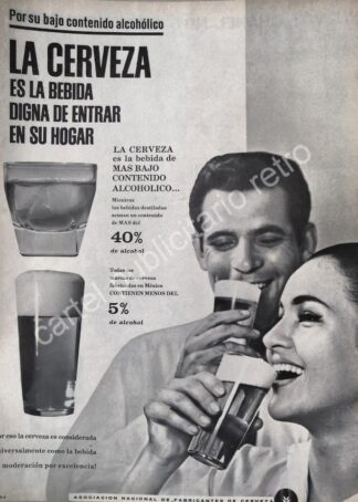 CARTEL ANTIGUO ORIGINAL DE ASOCIACION NACIONAL DE FABRICANTES DE CERVEZA
