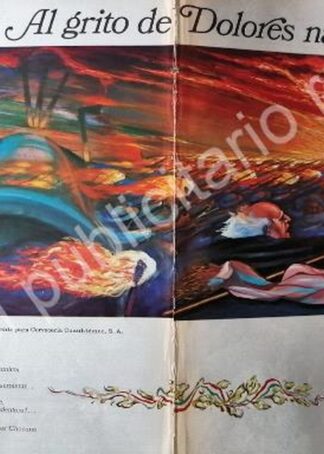 CARTEL ANTIGUO ORIGINAL DE CERVEZA CARTA BLANCA Y ARTE DE EUGENIO OLMEDO 1966