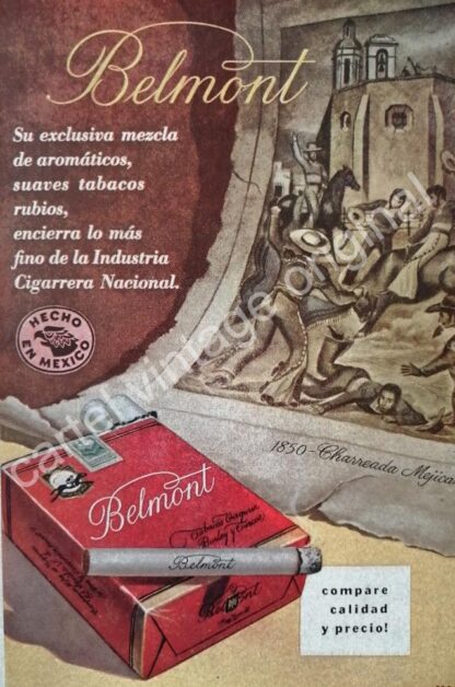 CARTEL ANTIGUO ORIGINAL DE 3 AFICHES CIGARROS BELMONT. ARTE PUBLICITARIO - Image 4