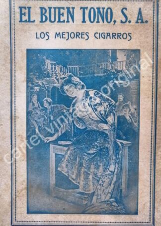 CARTEL ANTIGUO ORIGINAL DE CIGARROS EL BUEN TONO S.A 1920 / GITANAS