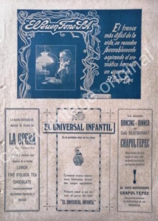 CARTEL ANTIGUO ORIGINAL DE CIGARROS EL BUEN TONO Y OTRAS 1913