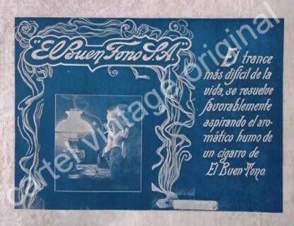 CARTEL ANTIGUO ORIGINAL DE CIGARROS EL BUEN TONO Y OTRAS 1913 - Image 2
