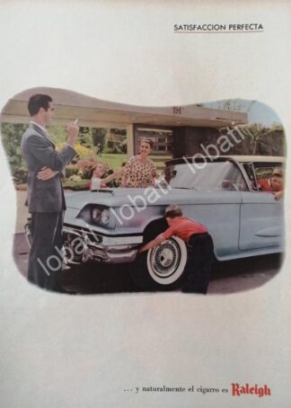 CARTEL ANTIGUO ORIGINAL DE CIGARROS RALEIGH 1960 /T266 / RARO