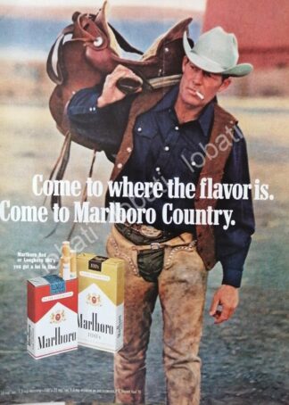 CARTEL ANTIGUO ORIGINAL DE CIGARROS MARLBORO 1970 /T249