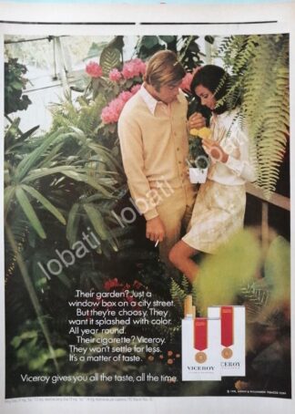 CARTEL ANTIGUO ORIGINAL DE CIGARROS VICEROY /T229