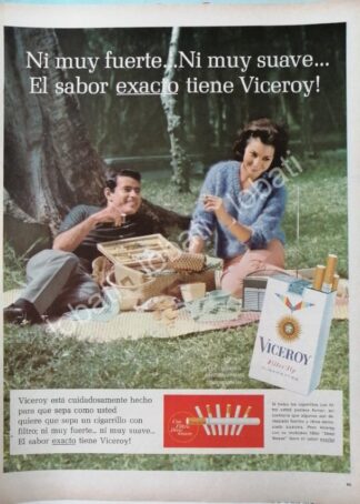 CARTEL ANTIGUO ORIGINAL DE CIGARROS VICEROY /T228
