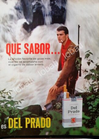 CARTEL PUBLICITARIO RETRO CIGARROS DEL PRADO 1960s RARO /3