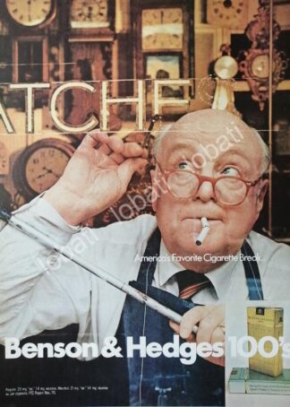 CARTEL ANTIGUO ORIGINAL DE CIGARROS BENSON & HEDGES 1970 /6