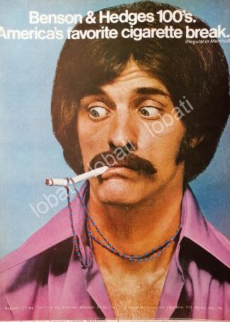 CARTEL ANTIGUO ORIGINAL DE CIGARROS BENSON & HEDGES 1970
