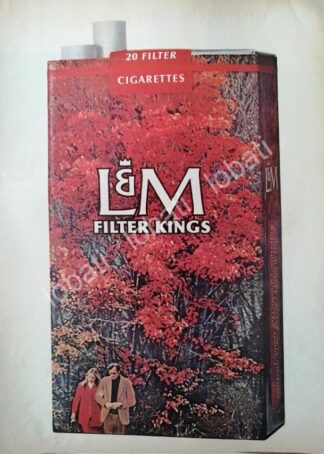 CARTEL ANTIGUO ORIGINAL DE CIGARROS L&M 1971 IS THE L&M MOMENT, /4