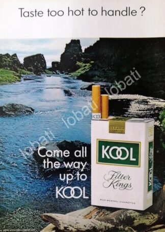 CARTEL ANTIGUO ORIGINAL DE CIGARROS KOOL MENTHOL 1970 /2