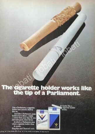 CARTEL ANTIGUO ORIGINAL DE CIGARROS PARLIAMENT 1970 /2