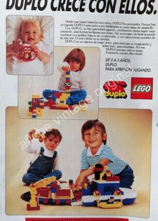 CARTEL ANTIGUO ORIGINAL DE JUGUETES LEGO 1980s