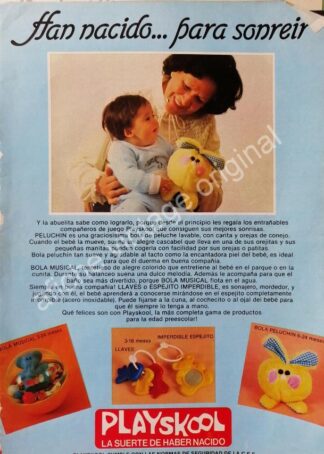 CARTEL ANTIGUO ORIGINAL DE JUGUETES PLAYSKOOL 1980s