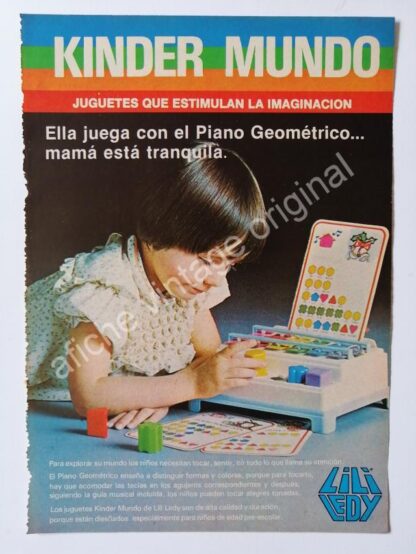 CARTEL ANTIGUO ORIGINAL DE JUGUETES CLASICOS 1980s, MI ALEGRIA, LILI LEDY, FISHER PRICE - Image 3