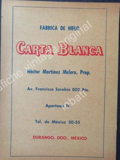 CARTEL ANTIGUO ORIGINAL DE SET DE 3 AFICHES CERVEZA CARTA BLANCA 50s & 60s /2 - Image 4