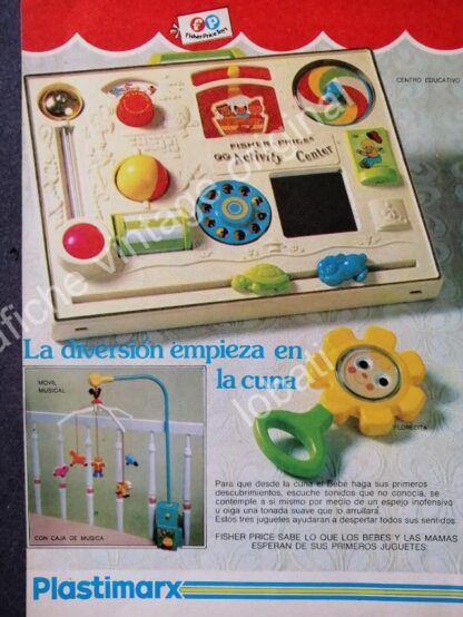 CARTEL ANTIGUO ORIGINAL DE SET DE 6 JUGUETES CLASICOS DE LOS 1970s 80s - Image 4