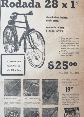 CARTEL ANTIGUO ORIGINAL DE BICICLETA J.C. HIGGINS 1950s SEARS