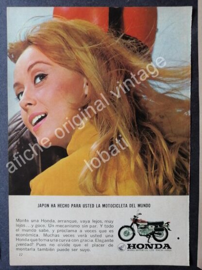 CARTEL ANTIGUO ORIGINAL DE SET DE 7 AFICHES DE MOTOCICLETAS 1940s-50s - Image 3