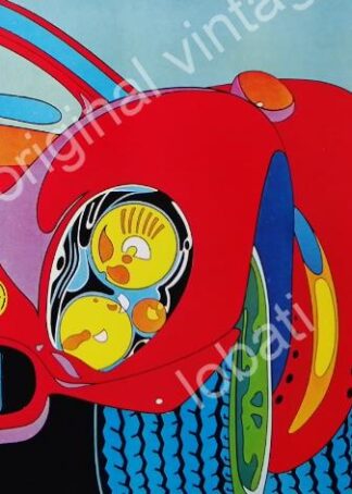 CARTEL ANTIGUO ORIGINAL DE AFICHE DE LA ESCUDERIA CIBIE. DIBUJO DE PAUDRAS 1970s. SUPER RARO