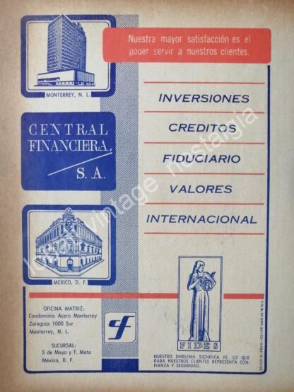 CARTEL ANTIGUO ORIGINAL DE 8 AFICHES BANCOS DE MONTEREY AÑOS 40s,50s,60s - Image 7