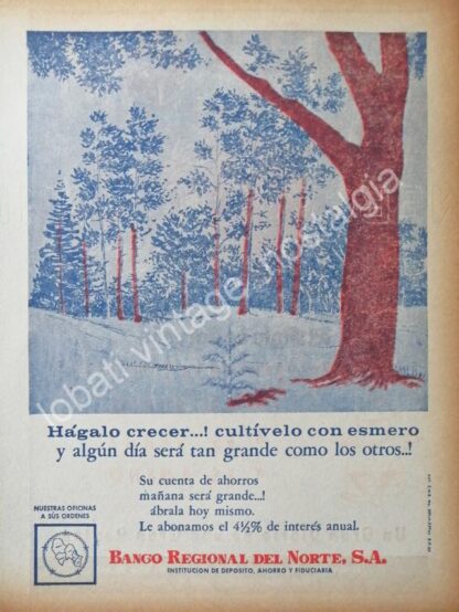 CARTEL ANTIGUO ORIGINAL DE 8 AFICHES BANCOS DE MONTEREY AÑOS 40s,50s,60s - Image 3