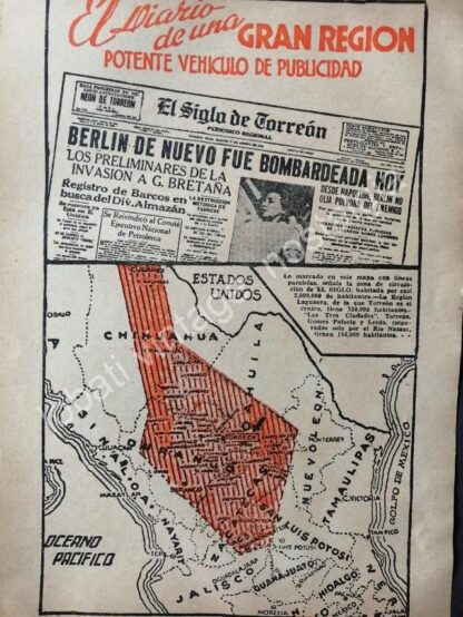 CARTEL ANTIGUO ORIGINAL DE SET DE 3 AFICHES PERIODICO EL SIGLO DE TORREON 1960s - Image 4