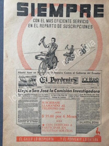 CARTEL ANTIGUO ORIGINAL DE SET DE 7 AFICHES PERIODICOS DE MONTERREY 1940s-60s - Image 7